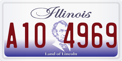 IL license plate A104969