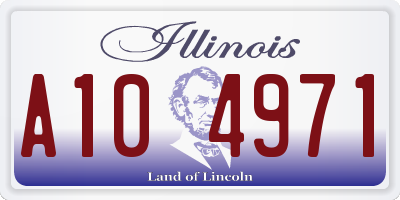 IL license plate A104971
