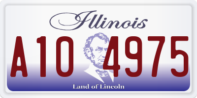 IL license plate A104975
