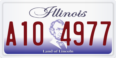 IL license plate A104977