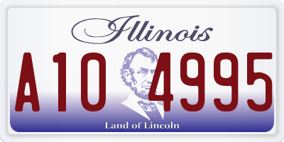 IL license plate A104995