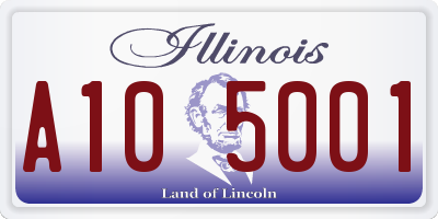 IL license plate A105001