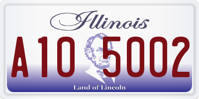 IL license plate A105002