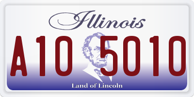 IL license plate A105010
