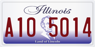 IL license plate A105014