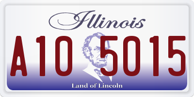 IL license plate A105015