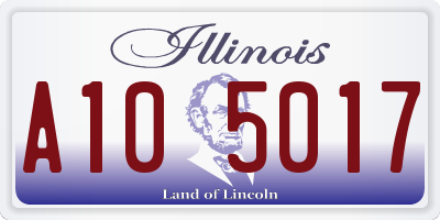 IL license plate A105017