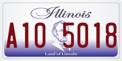 IL license plate A105018