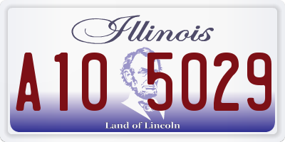 IL license plate A105029