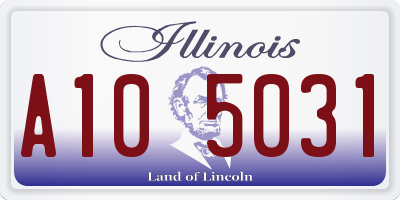 IL license plate A105031