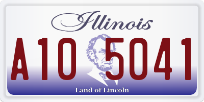 IL license plate A105041