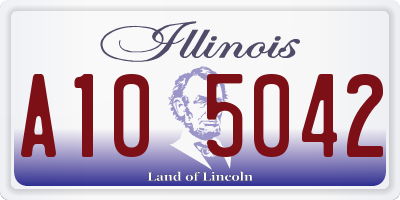 IL license plate A105042