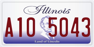 IL license plate A105043