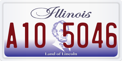 IL license plate A105046