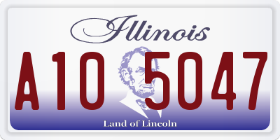 IL license plate A105047