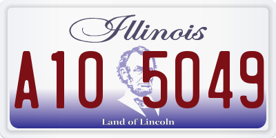 IL license plate A105049