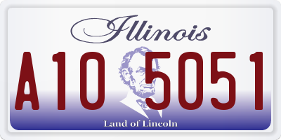 IL license plate A105051