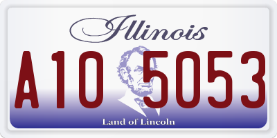 IL license plate A105053