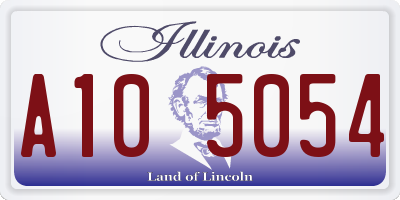 IL license plate A105054