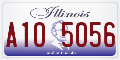 IL license plate A105056