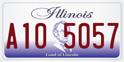 IL license plate A105057