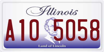 IL license plate A105058