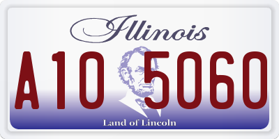 IL license plate A105060