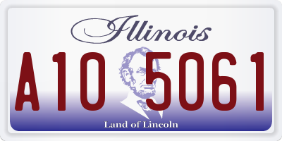 IL license plate A105061