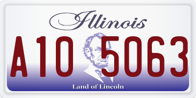 IL license plate A105063