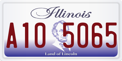 IL license plate A105065