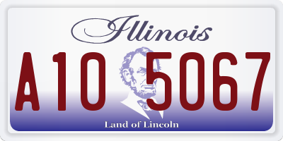IL license plate A105067