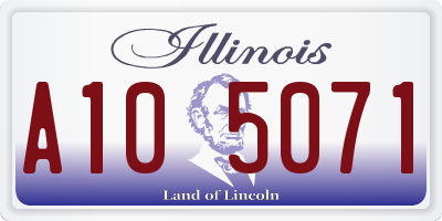 IL license plate A105071