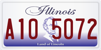 IL license plate A105072