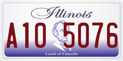 IL license plate A105076