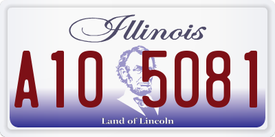 IL license plate A105081