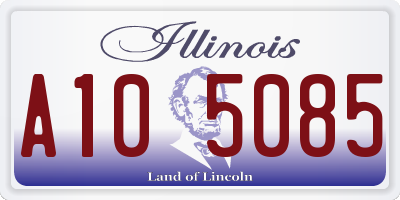 IL license plate A105085