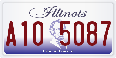IL license plate A105087