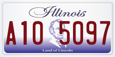 IL license plate A105097