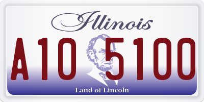 IL license plate A105100