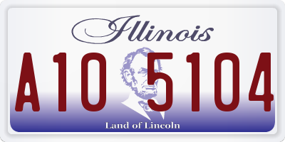 IL license plate A105104