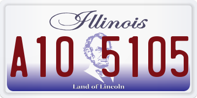 IL license plate A105105