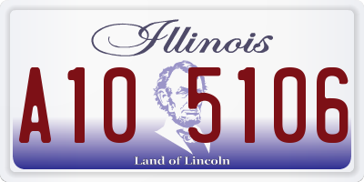 IL license plate A105106