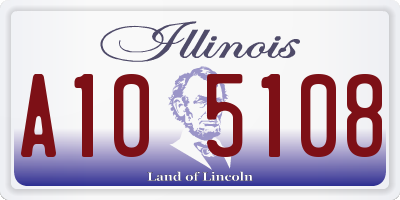 IL license plate A105108
