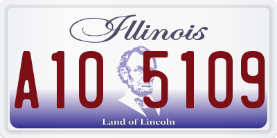 IL license plate A105109