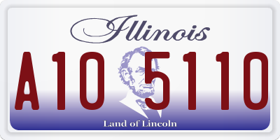 IL license plate A105110