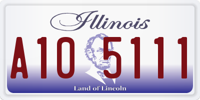 IL license plate A105111