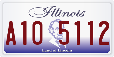 IL license plate A105112