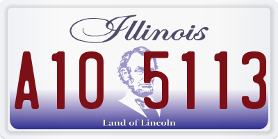 IL license plate A105113