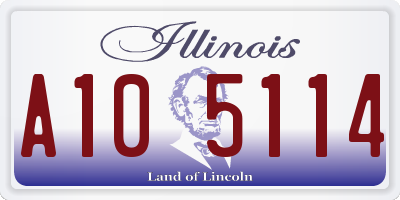 IL license plate A105114