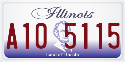 IL license plate A105115